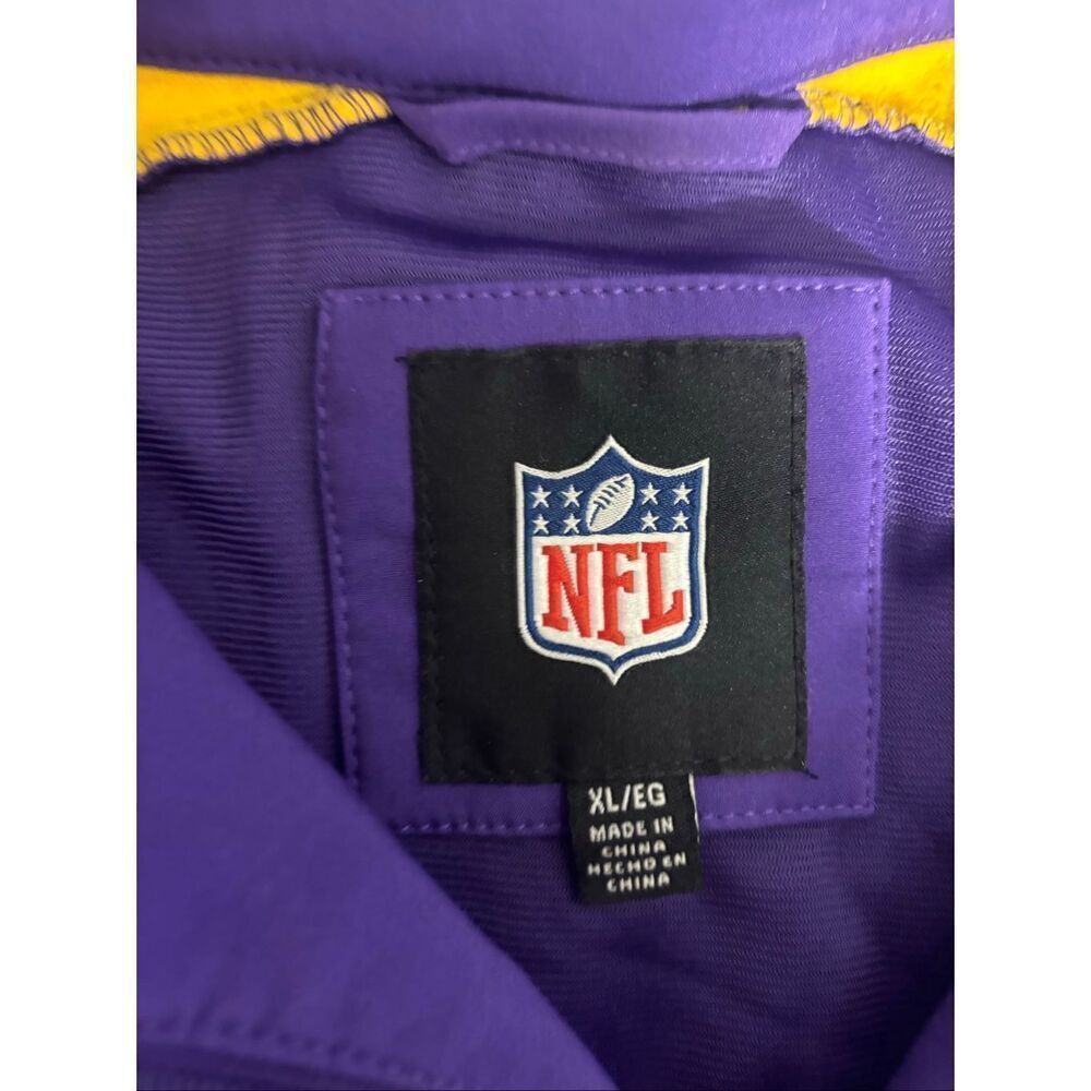 Official NFL Minnesota Vikings Full Zip Jacket Purple Size XL - Picture 9 of 10